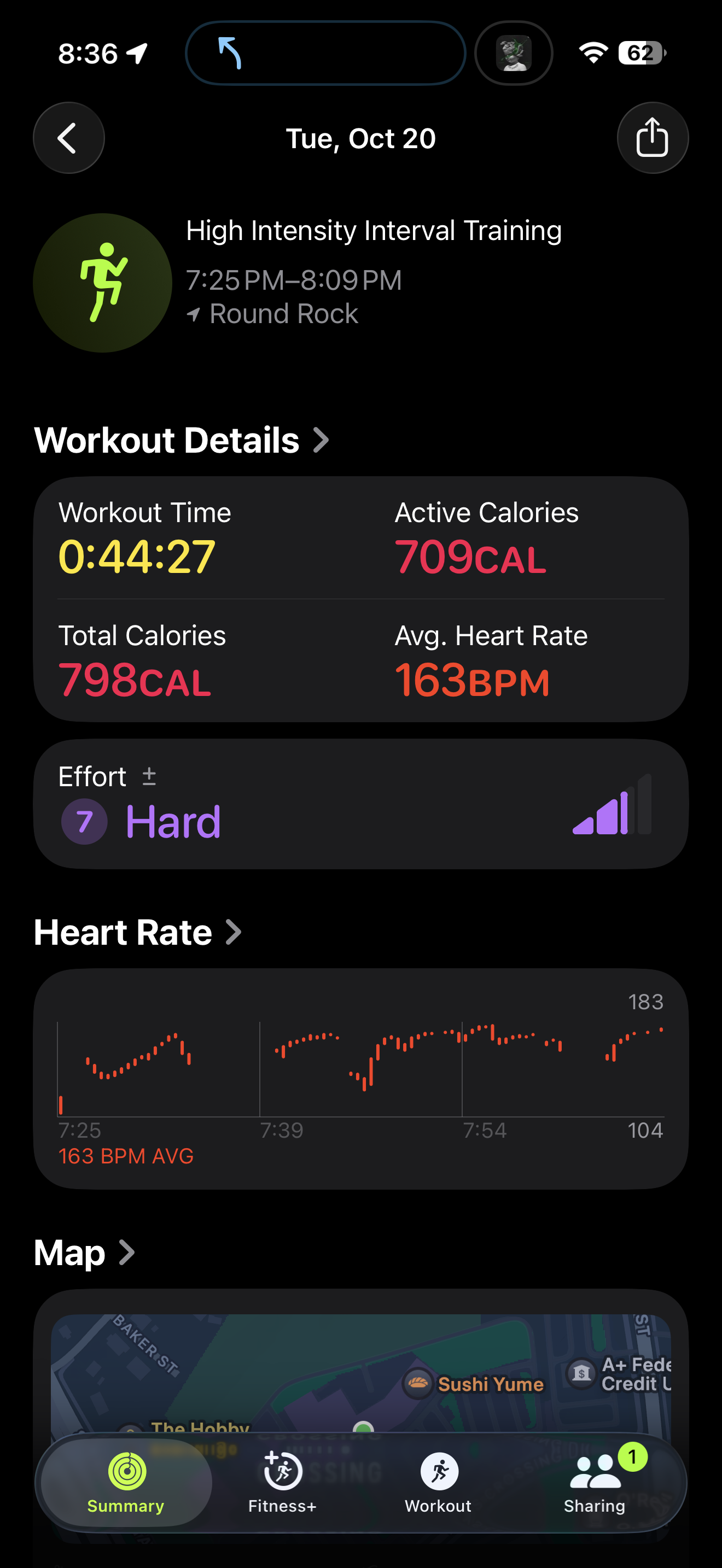 Today's run