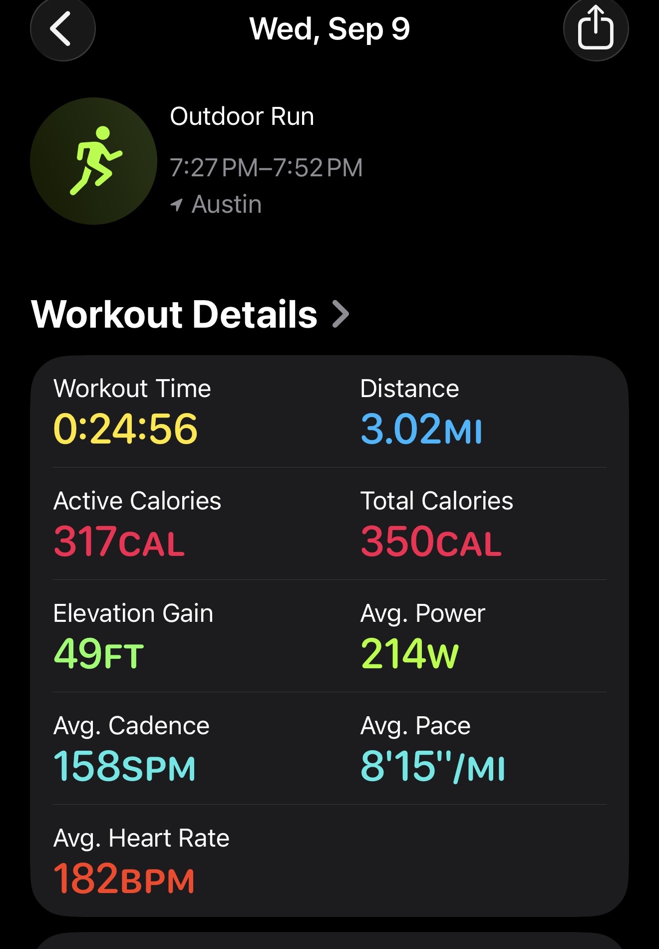 3 mile evening run
