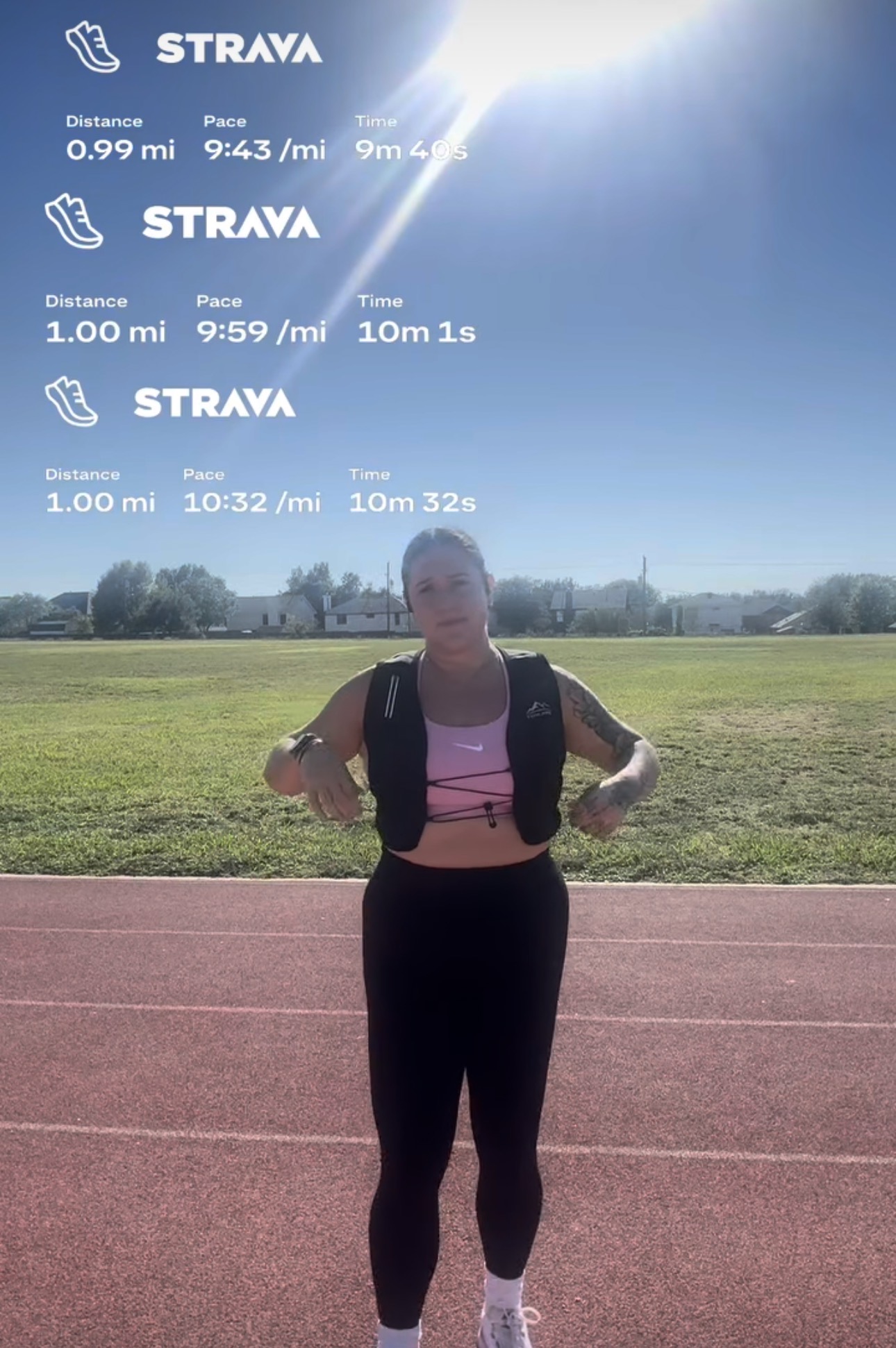 3 - 1 mile repeats