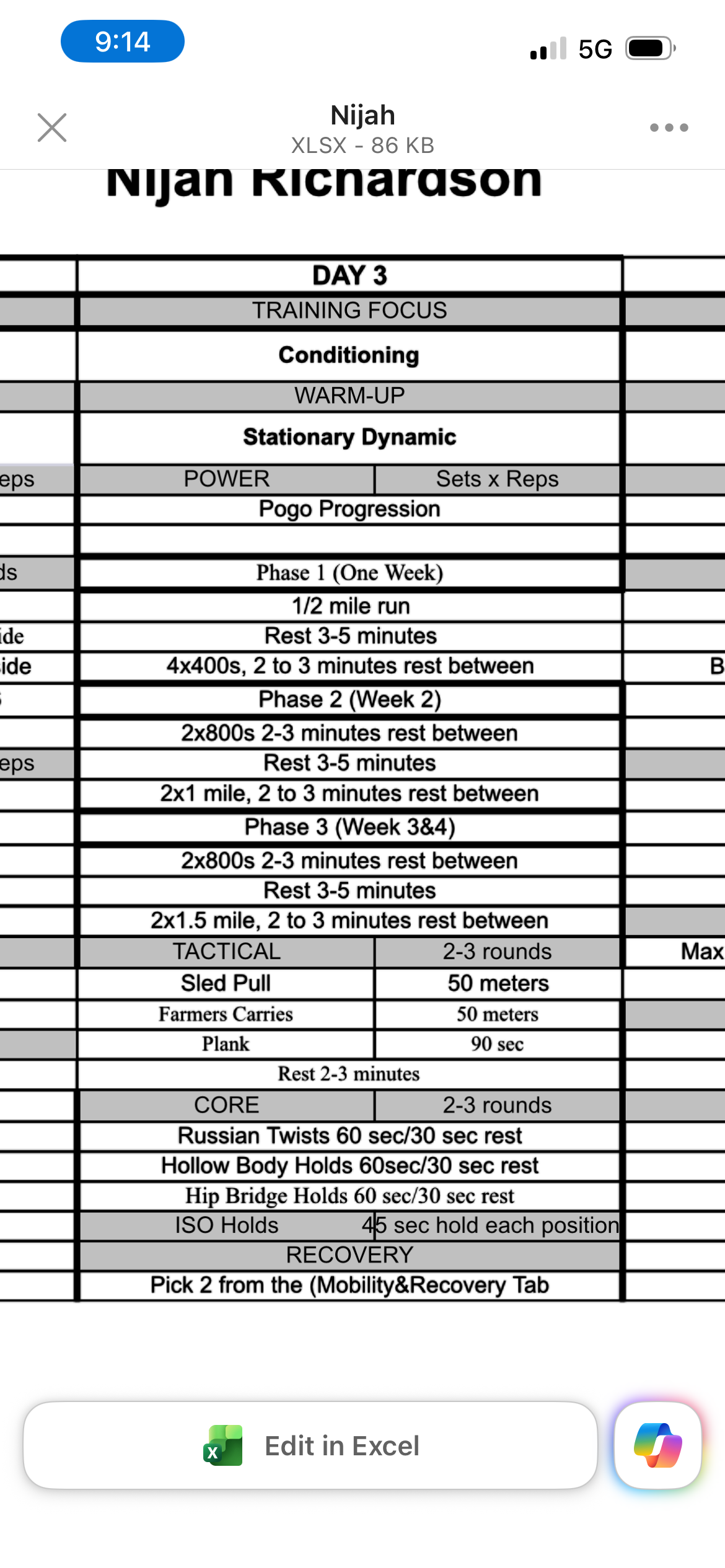 Wednesday’s Program phase 2