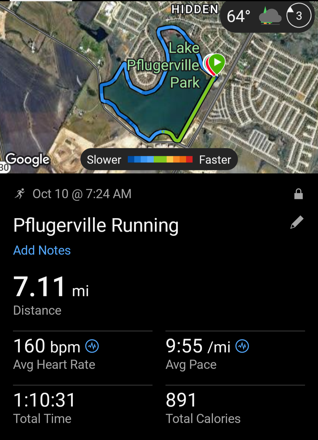 7 mile run